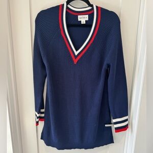 for the Republic Navy blue & red V-Neck Sweater Americana for the USA size L